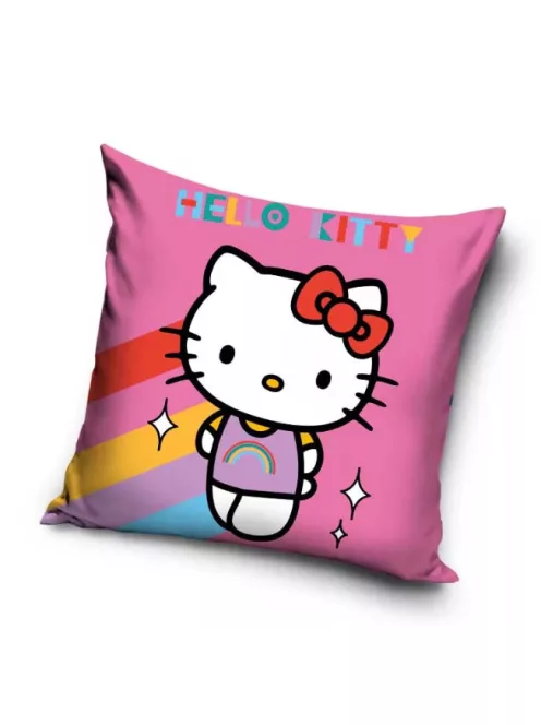Hello Kitty Rainbow velúr párnahuzat 40x40 cm Nr1