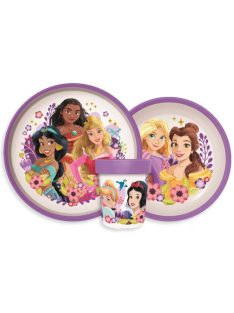   Disney Hercegnők Courageous Heart csúszásmentes étkészlet, micro műanyag szett