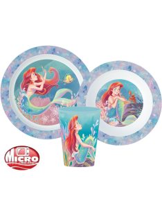   Disney Hercegnők Ariel étkészlet, micro műanyag szett 260 ml-es pohárral Nr3