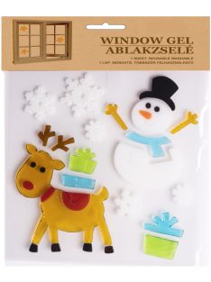 Hóember, Rudolf téli ablakmatrica, ablakzselé, ablakdísz