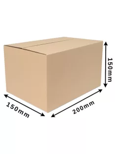   Cosmagküldő doboz, Hullámkarton doboz Z18 200x150x150 mm Biegelt