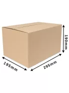 Cosmagküldő doboz, Hullámkarton doboz Z25 295x195x190 mm Biegelt