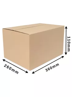 Cosmagküldő doboz, Hullámkarton doboz Z3 360x260x110 mm