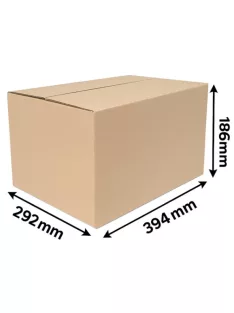 Cosmagküldő doboz, Hullámkarton doboz H1 394x292x186 mm