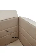 Cosmagküldő doboz, Hullámkarton doboz Z28 395x295x190 mm Biegelt