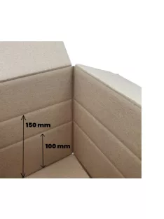   Cosmagküldő doboz, Hullámkarton doboz Z28 395x295x190 mm Biegelt