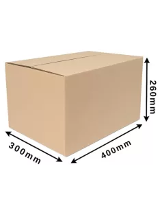 Cosmagküldő doboz, Hullámkarton doboz Z7 400x300x260 mm