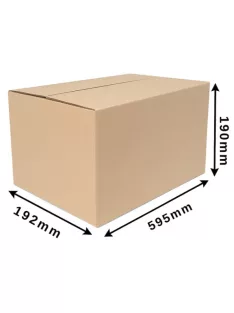   Cosmagküldő doboz, Hullámkarton doboz P2 595x192x190 mm Biegelt