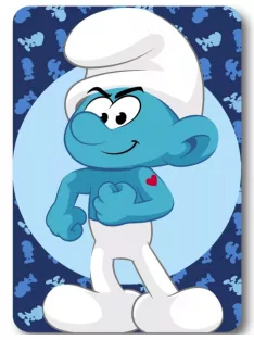   Hupikék Törpikék Hefty Smurf polár takaró, pléd 100x140 cm Nr1