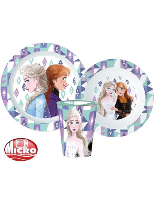 Disney Jégvarázs Ice Magic étkészlet, micro műanyag szett 260 ml-es pohárral Nr3