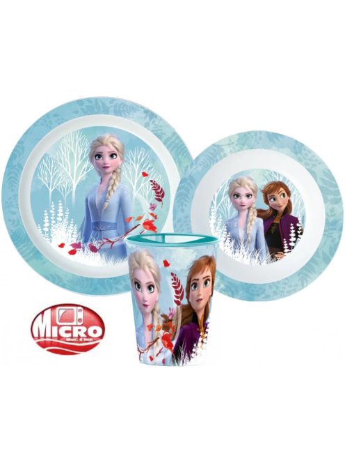 Disney Jégvarázs étkészlet, micro műanyag szett 260 ml-es pohárral Nr2