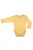 Kynga sárga hosszú ujjú koraszülött baba body 44, 50, 56 cm