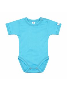 Kynga ciánkék rövid ujjú koraszülött baba body 44