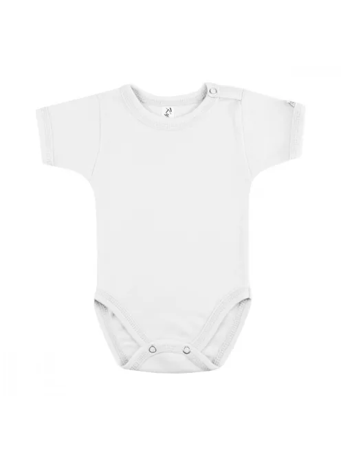 Kynga fehér rövid ujjú koraszülött baba body 50