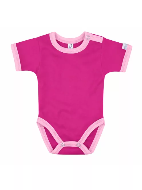 Kynga magenta-sötét rózsaszín rövid ujjú koraszülött baba body 44