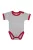 Kynga melírszürke-piros rövid ujjú koraszülött baba body 50