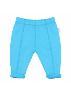   Kynga ciánkék koraszülött talpas babanadrág - Szabott 44, 50, 56 cm - MEGSZŰNŐ TERMÉK, UTOLSÓ DARABOK!
