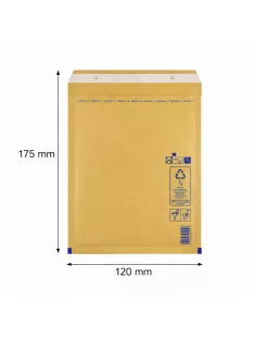   Légpárnás boríték, bubis boríték - Barna 120x175 mm A/11 (W1 méret) 1 darab