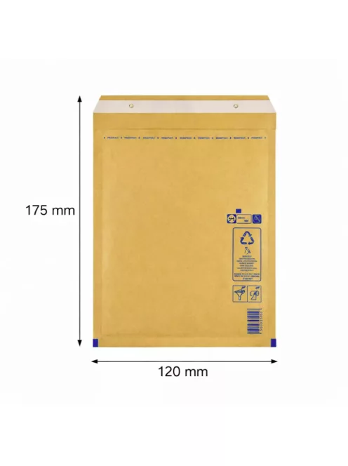 Légpárnás boríték, bubis boríték - Barna 120x175 mm A/11 (W1 méret) 1 darab