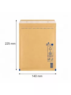   Légpárnás boríték, bubis boríték - Barna 140x225 mm B/12 (W2 méret) 1 darab