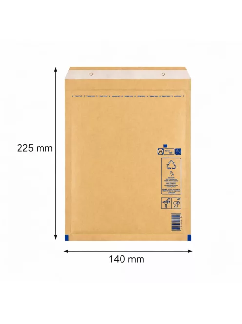 Légpárnás boríték, bubis boríték - Barna 140x225 mm B/12 (W2 méret) 1 darab