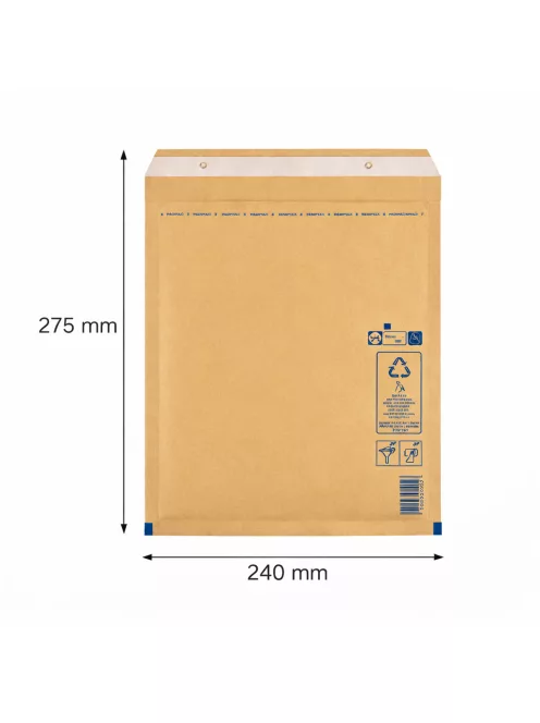 Légpárnás boríték, bubis boríték - Barna 240x275 mm E/15 (W5 méret) 1 darab