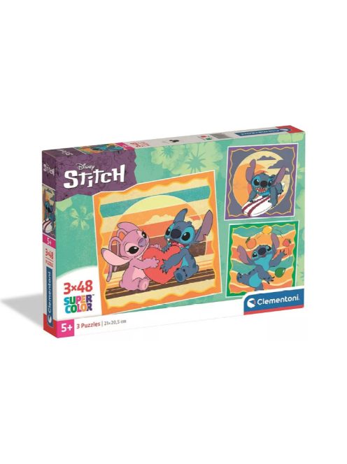 Disney Lilo és Stitch, A csillagkutya 3x48 db-os puzzle Clementoni Nr2