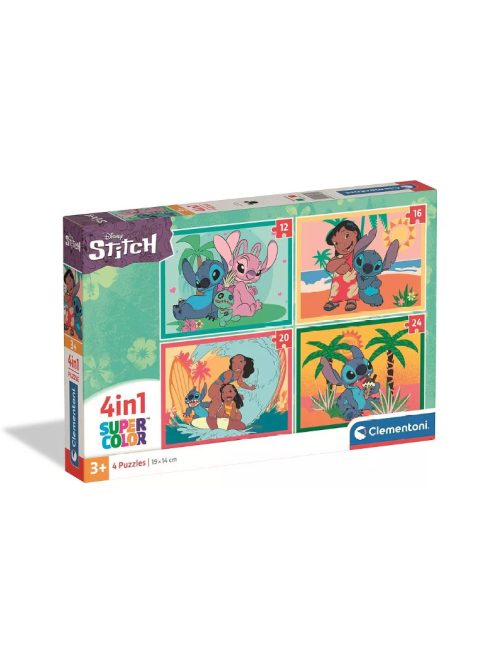 Disney Lilo és Stitch, A csillagkutya 4 az 1-ben puzzle Clementoni