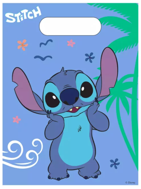Lilo és Stitch, A csillagkutya műanyag ajándéktasak, ajándékzacskó 6 db-os Nr1