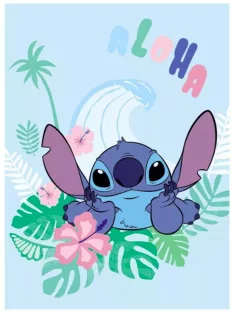   Lilo és Stitch, A csillagkutya Aloha coral fleece, plüss takaró 100x150cm Nr2