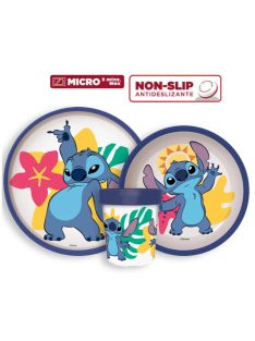   Disney Lilo és Stitch Palms csúszásmentes étkészlet, micro műanyag szett
