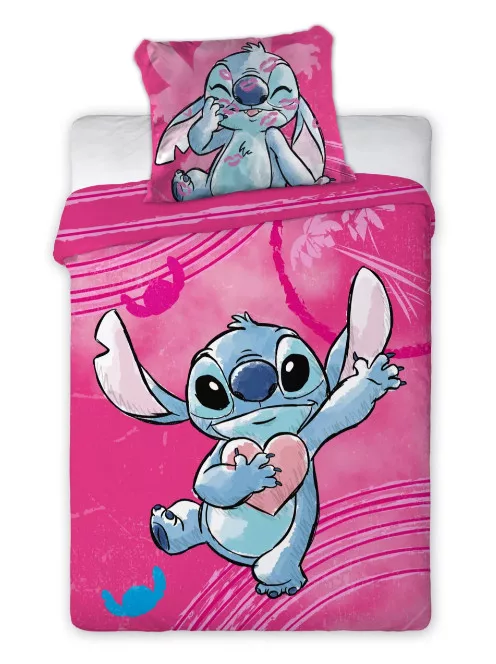 Lilo és Stitch, A csillagkutya gyerek, ovis ágyneműhuzat 100×135 cm, 40×60 cm Nr 03