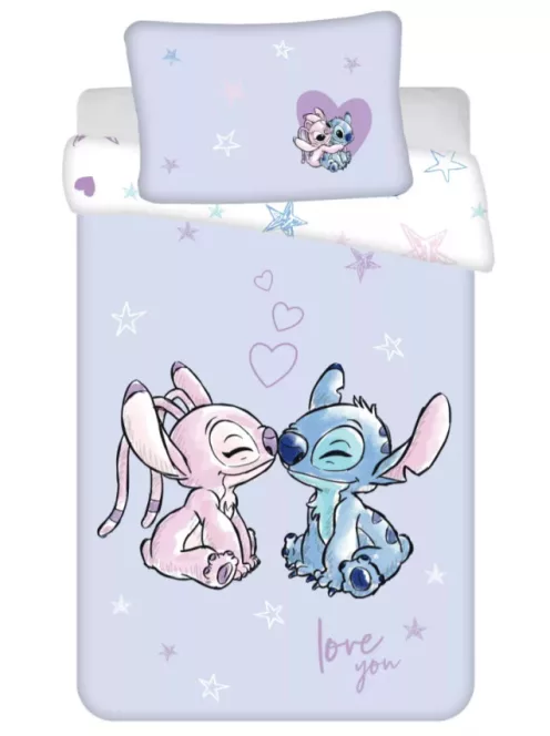 Lilo és Stitch, A csillagkutya gyerek, ovis ágyneműhuzat 100×135 cm, 40×60 cm Nr 05
