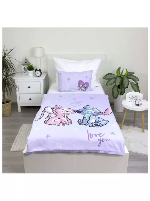 Lilo és Stitch, A csillagkutya gyerek, ovis ágyneműhuzat 100×135 cm, 40×60 cm Nr 05