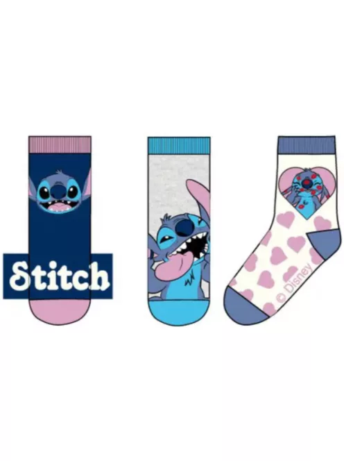 Lilo és Stitch, A csillagkutya gyerek bokazokni 3 pár/csomag 23-34 Nr1