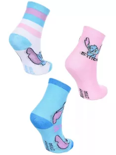   Lilo és Stitch, A csillagkutya gyerek bokazokni 3 pár/csomag 23-34 Nr3