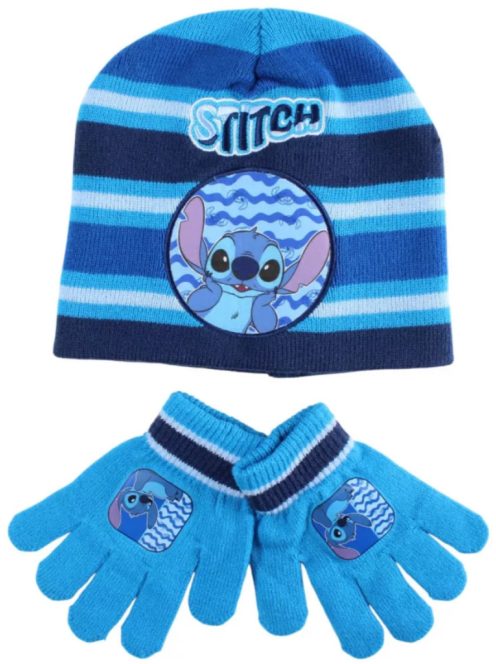 Disney Lilo és Stitch, A csillagkutya Cosmic Waves gyerek sapka + kesztyű szett Nr3