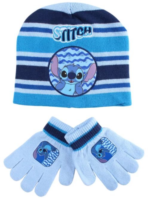 Disney Lilo és Stitch, A csillagkutya Waves gyerek sapka + kesztyű szett Nr4