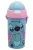 Lilo és Stitch, a csillagkutya műanyag szívószálas kulacs akasztóval 500 ml Nr 01