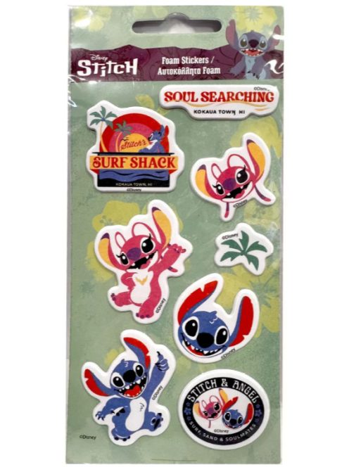 Disney Lilo és Stitch, A csillagkutya Surf Shack pufi szivacs matrica szett Nr1