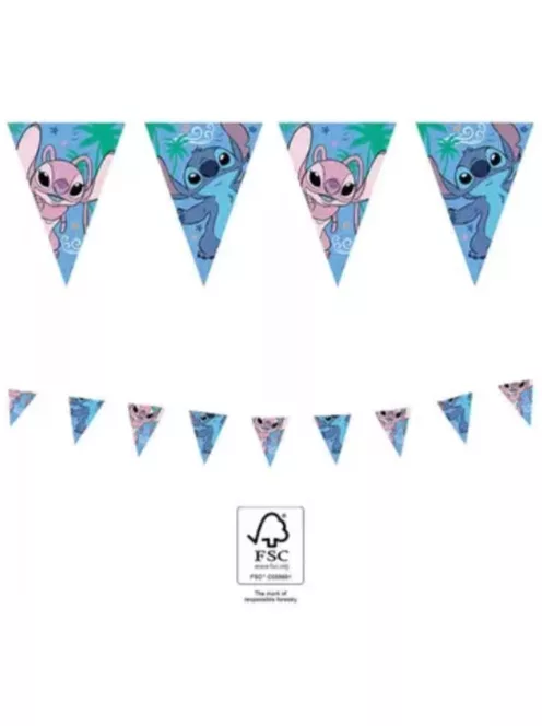Lilo és Stitch, A csillagkutya zászlófüzér 2,3 méter FSC Nr1