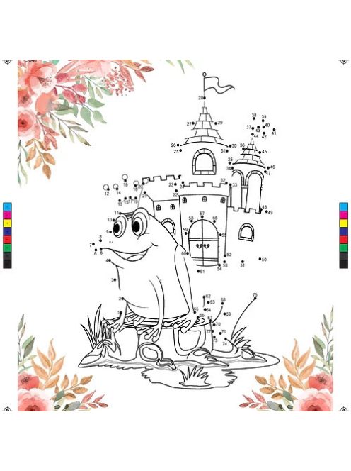 Lovagok és Hercegnők - Pontról pontra színező 1-75-ig - Kiddo foglalkoztató füzet