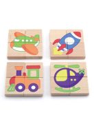 Mágneses fa puzzle - Járművek X