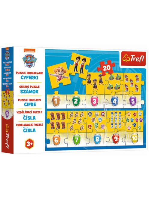 Mancs őrjárat 20 db-os oktató puzzle Számok - Trefl