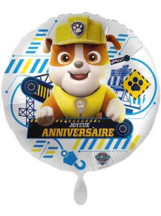   Mancs Őrjárat Rubble Joyeux Anniversaire fólia lufi 43 cm Nr3