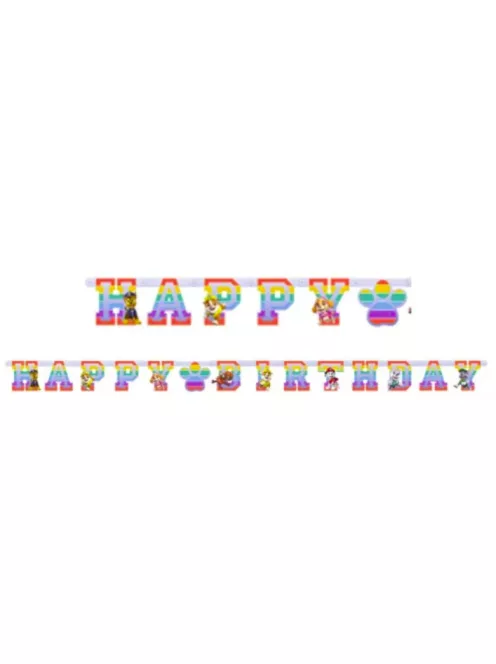 Mancs Őrjárat Happy Birthday felirat FSC 2 méter Nr2