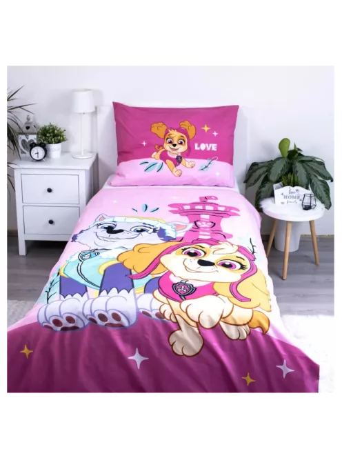 Mancs Őrjárat Pink Love ágyneműhuzat 140×200 cm, 70×90 cm microfibre /microfiber Nr21