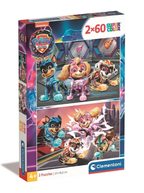 Mancs Őrjárat Mighty 2x60 db-os puzzle Clementoni