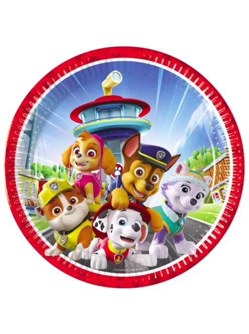 Mancs Őrjárat Rescue Heroes papírtányér 8 DARABOS, 23 cm FSC Nr7