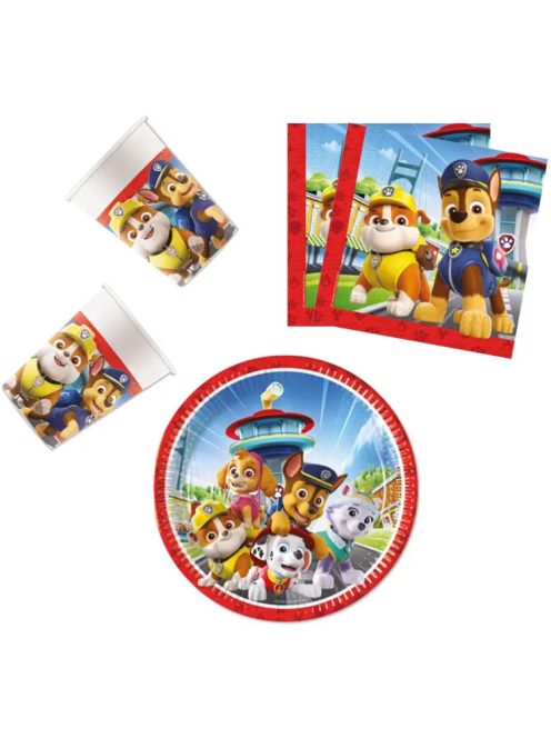 Paw Patrol Rescue Heroes, Mancs Őrjárat party szett 36 darabos, 23 cm-es tányérral